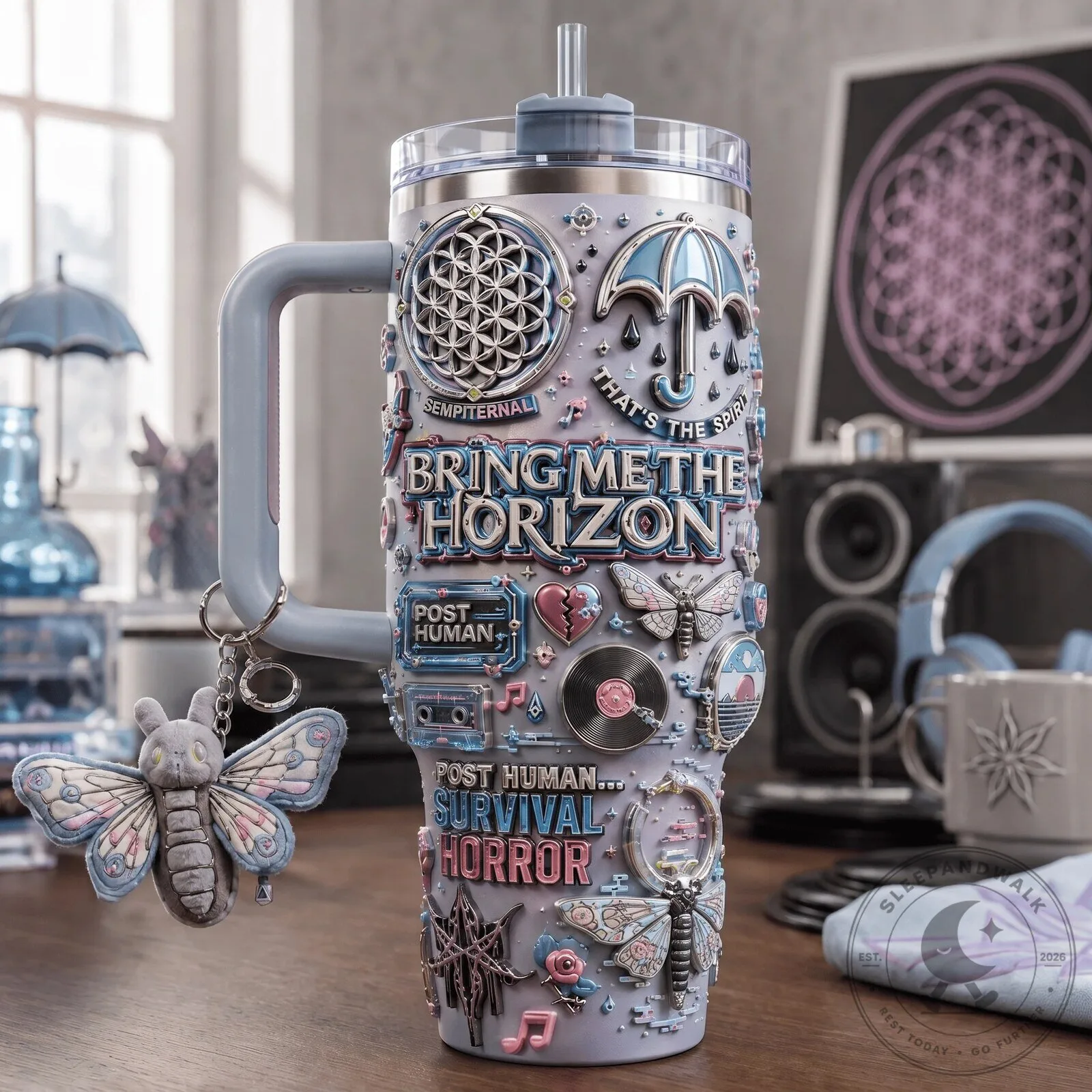 Bring Me The Horizon Sempiternal Album Art Tumbler with Handle