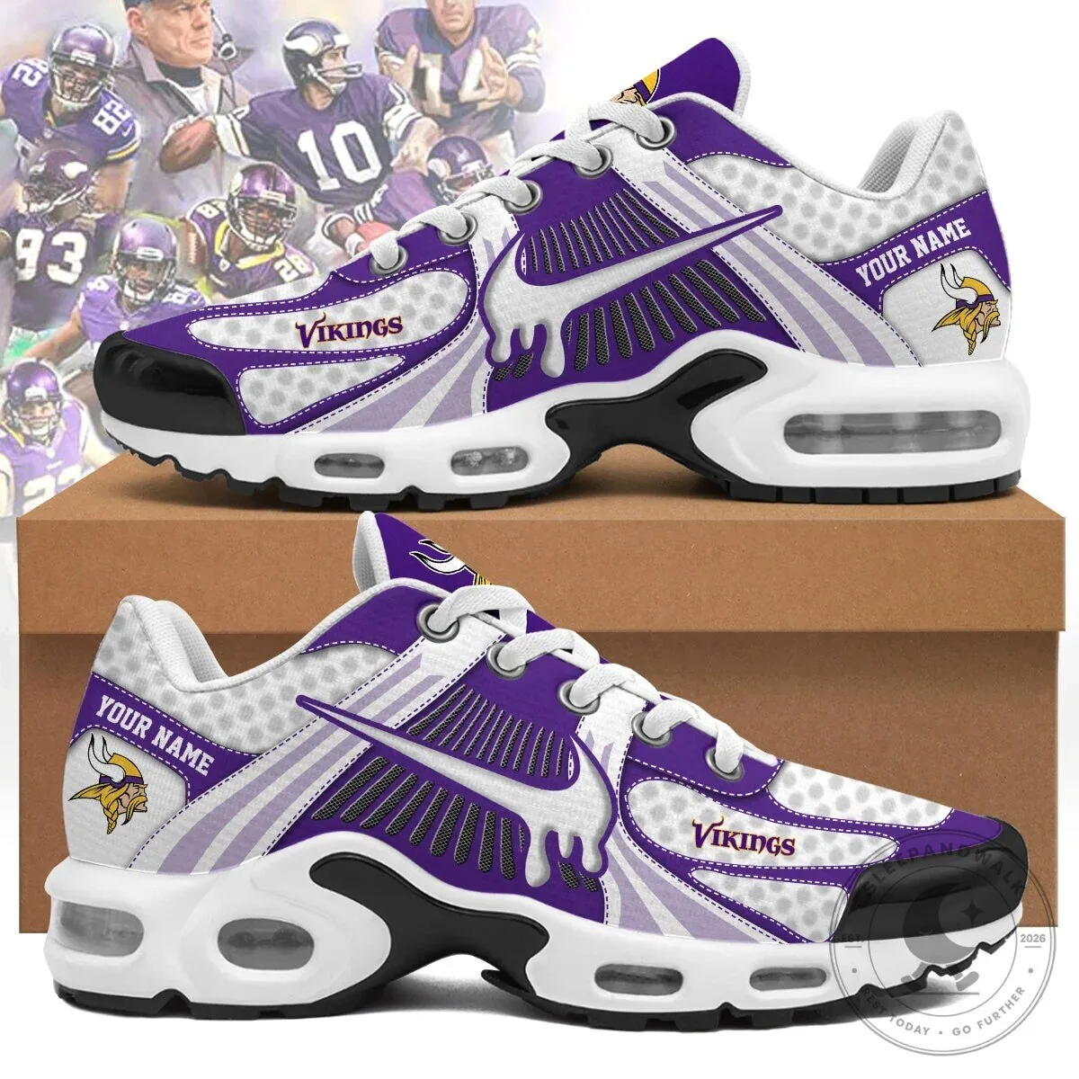 Minnesota Vikings Personalized Air Max Plus Style Running Shoes