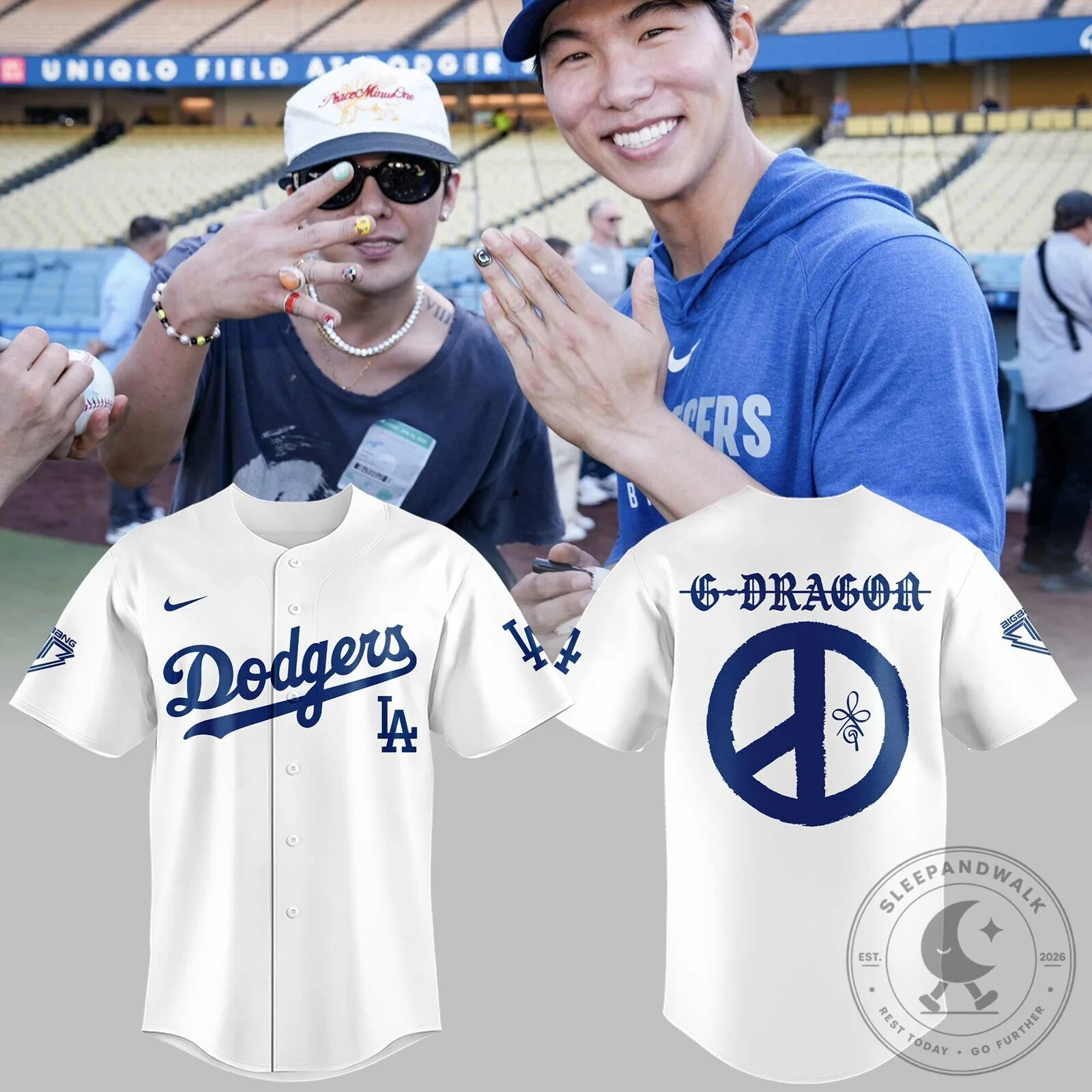 G-Dragon Los Angeles Dodgers Baseball Jersey