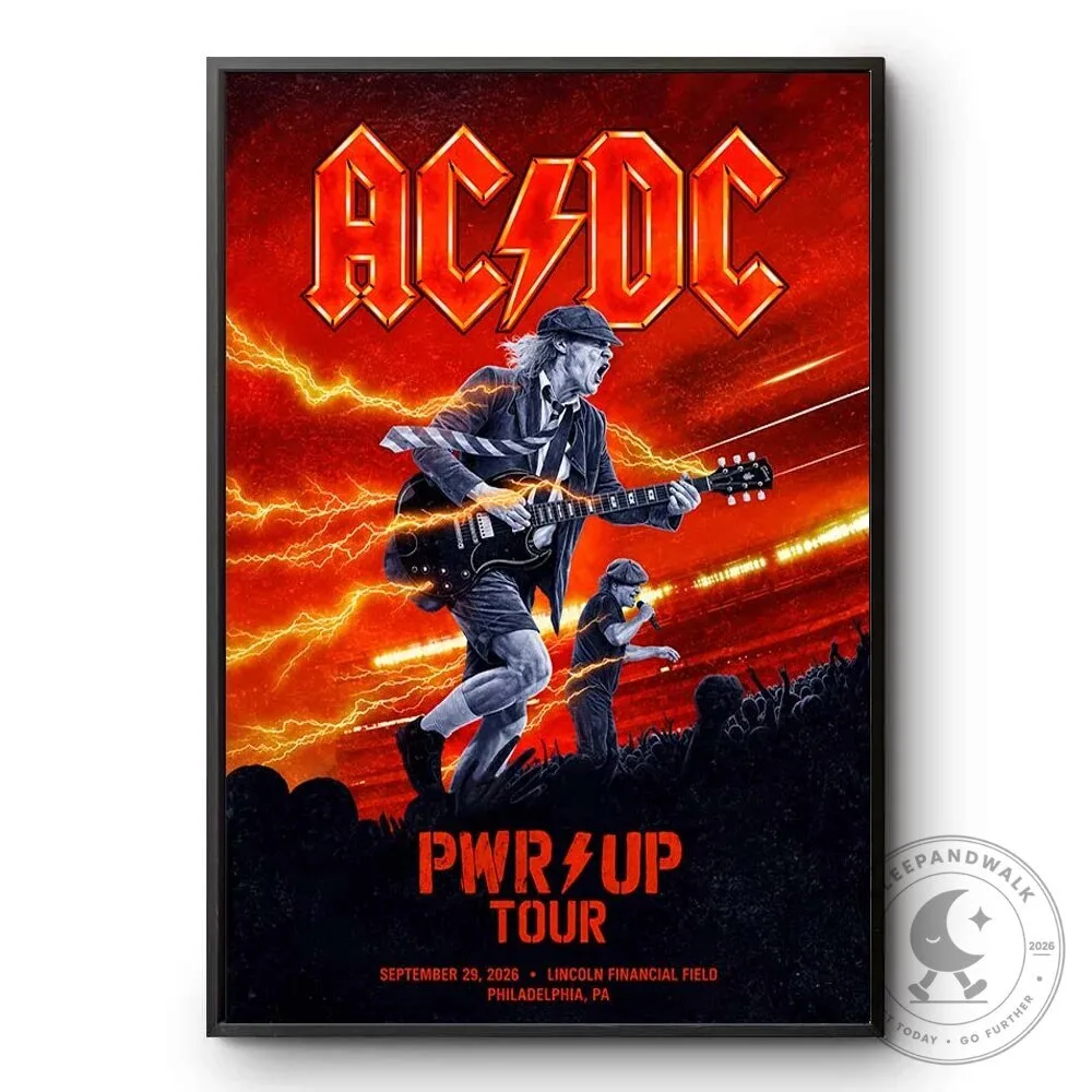 AC/DC Power Up Tour 2026 Philadelphia Concert Event Poster