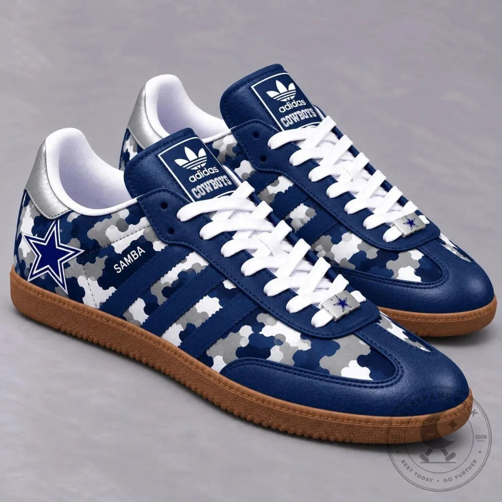 Dallas Cowboys NFL Camouflage Game Day Samba Shoes Dallas Cowboys NFL Camouflage Game Day Samba Shoes