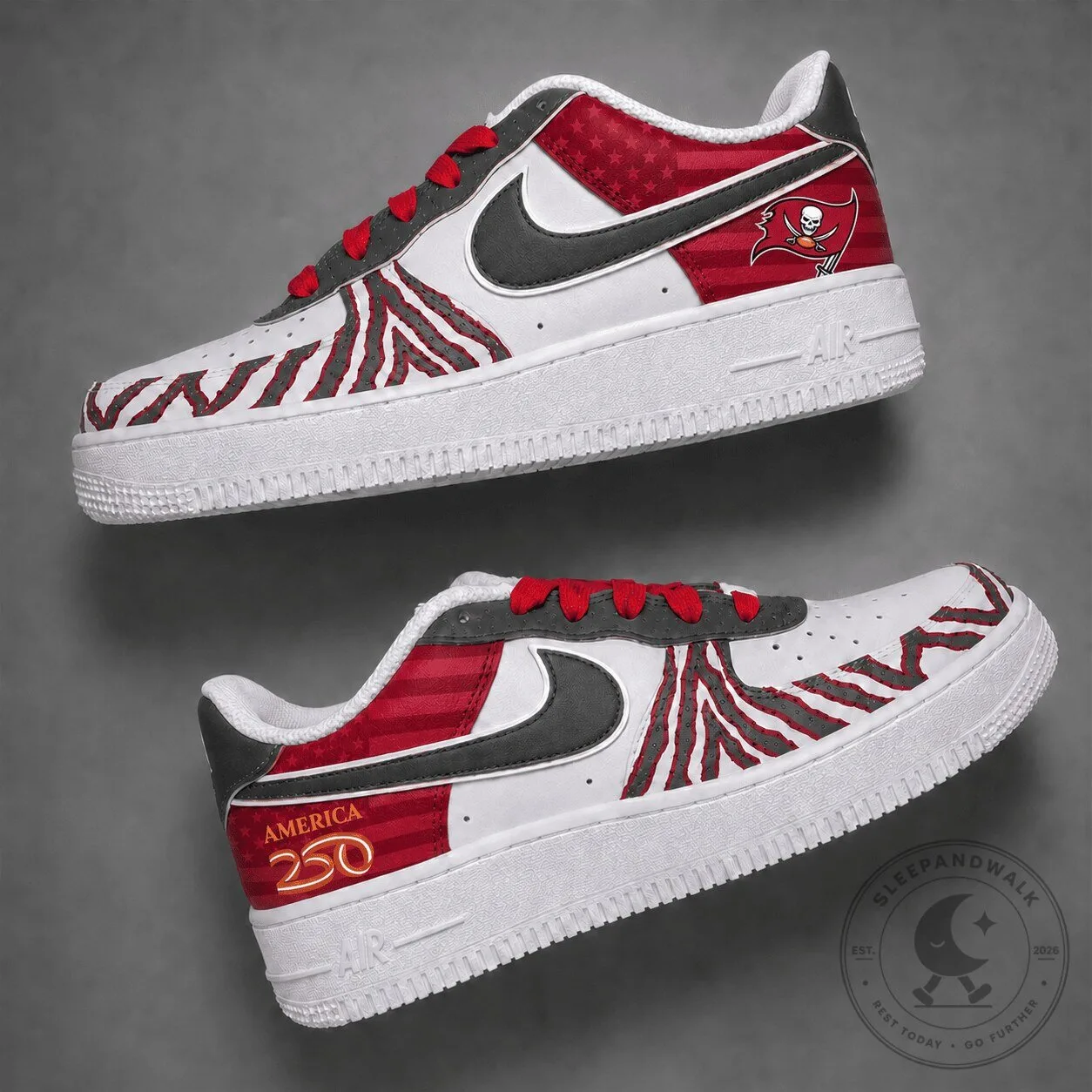 Tampa Bay Buccaneers America 250 Years Of Freedom Limited Edition Shoes 2 Tampa Bay Buccaneers America 250 Years Of Freedom Limited Edition Shoes