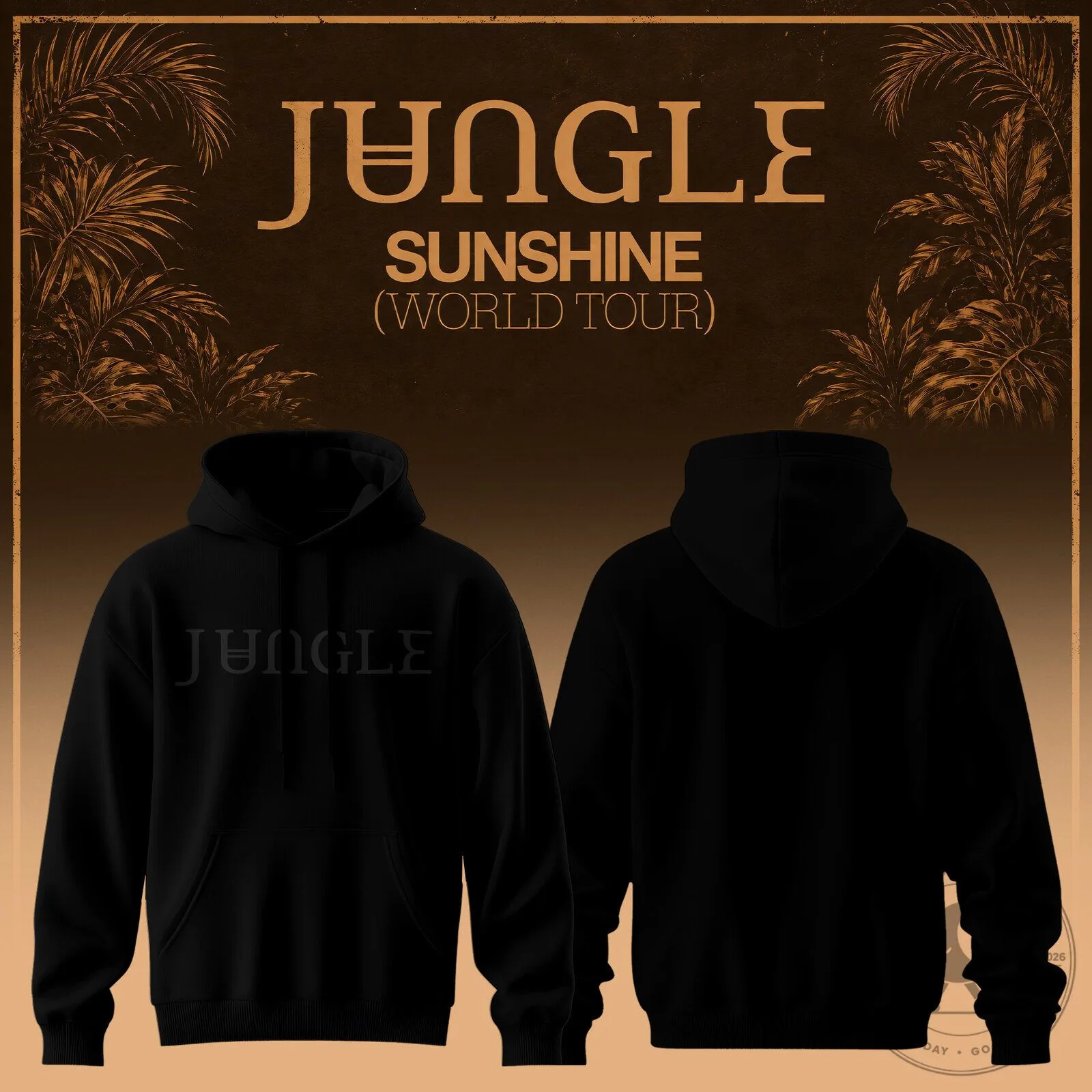 Jungle Sunshine World Tour Black Pullover Hoodie