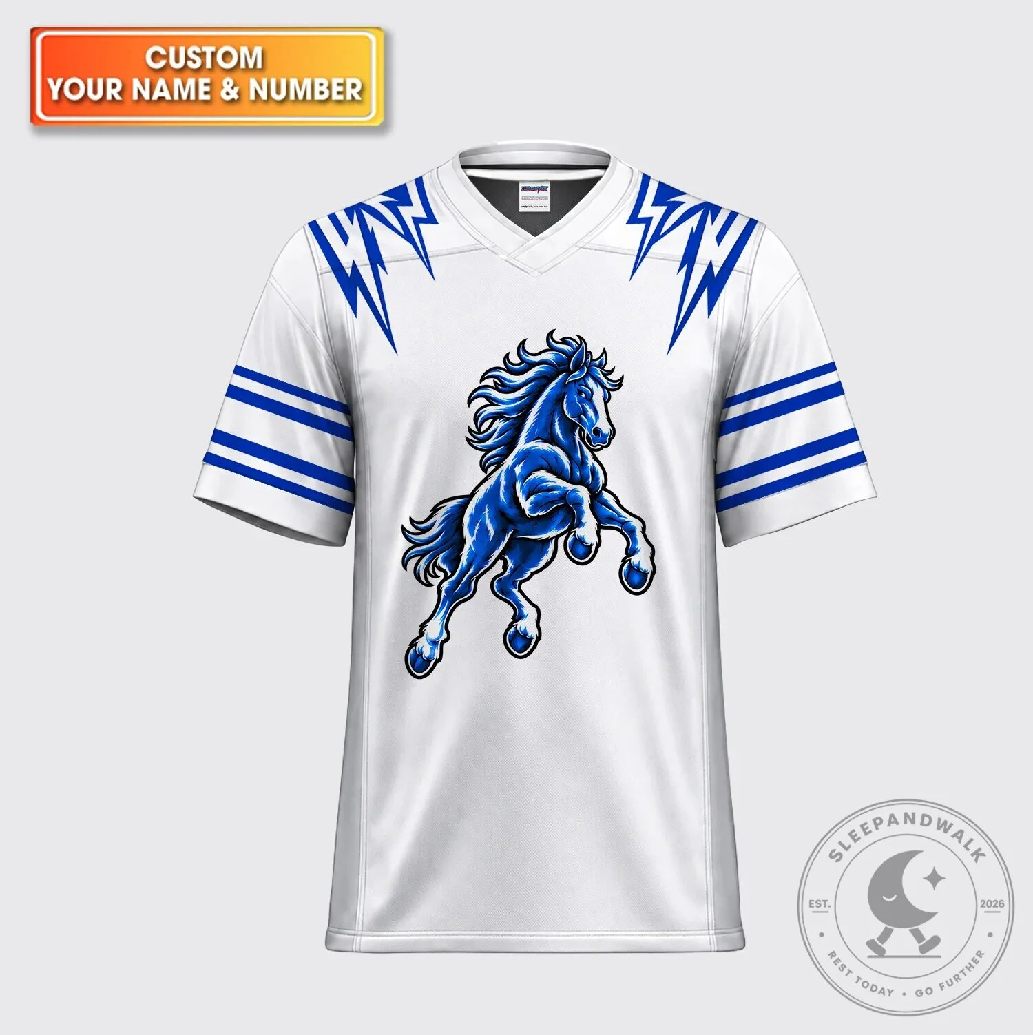Indianapolis Colts Blue Stallion Mascot Custom Name And Number Football Jersey 12 Indianapolis Colts Blue Stallion Mascot Custom Name And Number Football Jersey
