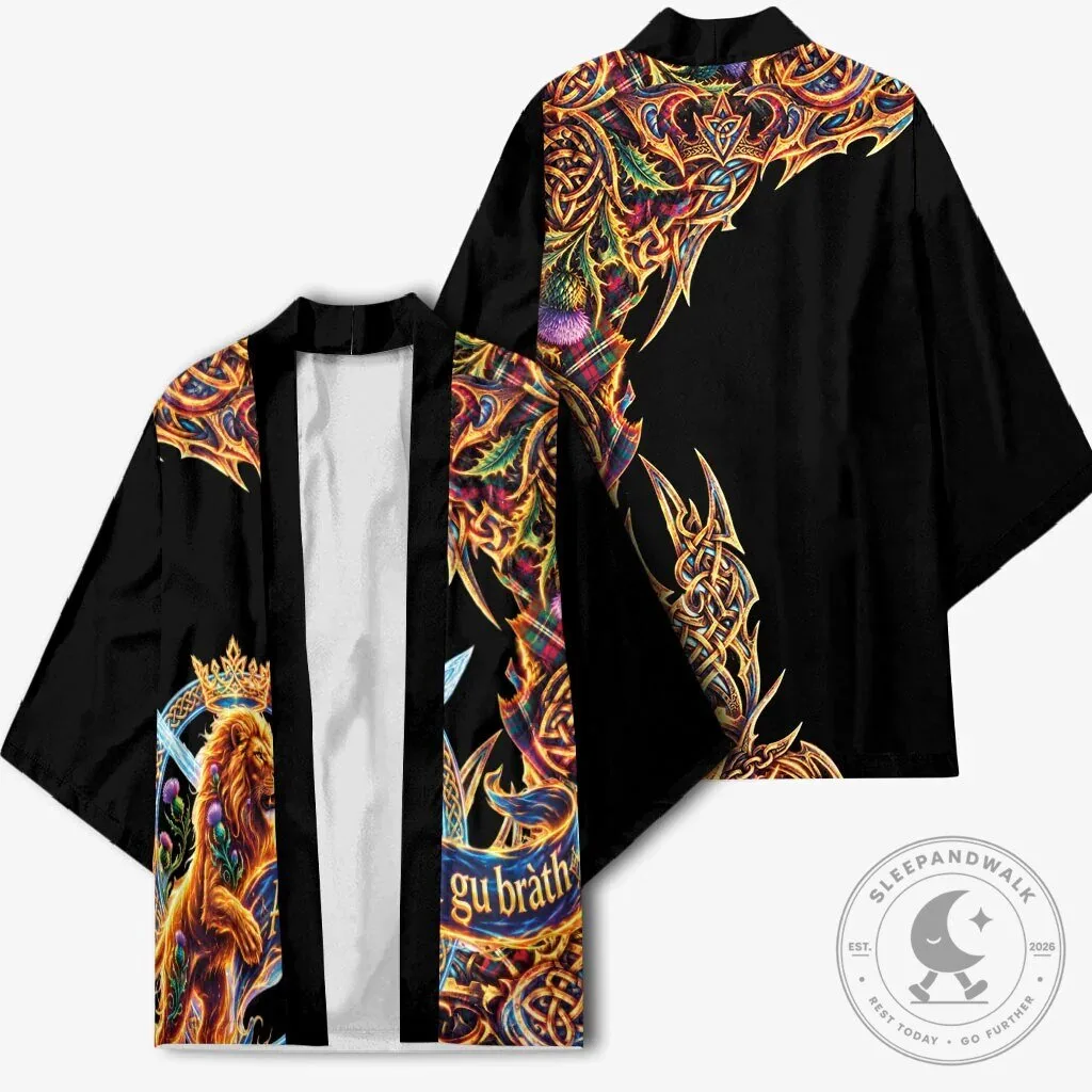 Scotland Forever Royal Lion Celtic Tartan Kimono Cardigan 12 Scotland Forever Royal Lion Celtic Tartan Kimono Cardigan