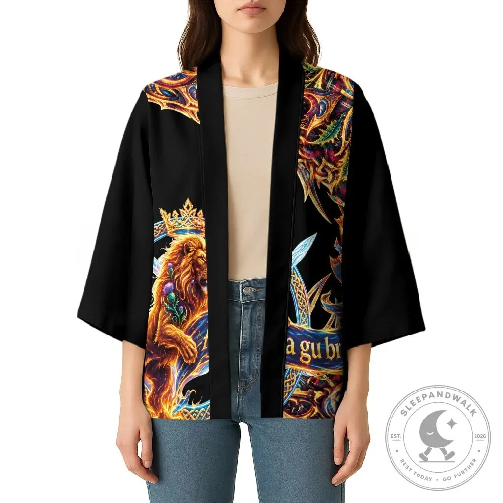 Scotland Forever Royal Lion Celtic Tartan Kimono Cardigan 14 Scotland Forever Royal Lion Celtic Tartan Kimono Cardigan