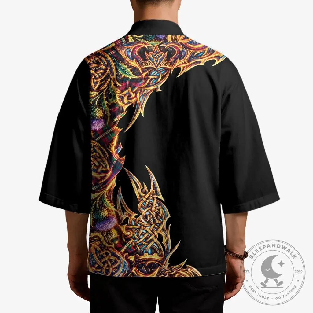 Scotland Forever Royal Lion Celtic Tartan Kimono Cardigan 15 Scotland Forever Royal Lion Celtic Tartan Kimono Cardigan