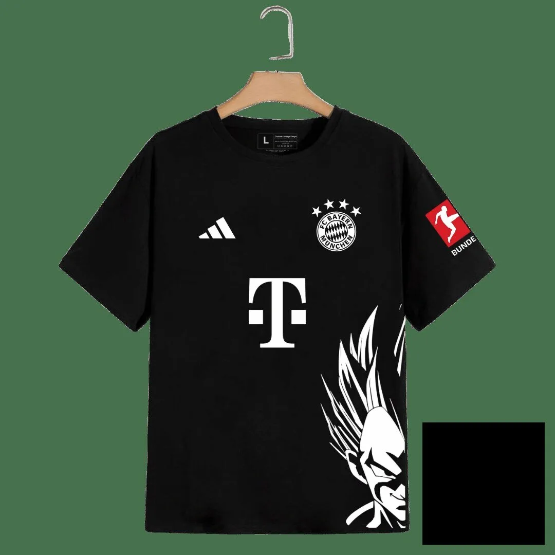 FC Bayern Munich Dragon Ball Z Goku Super Saiyan Black T-Shirt
