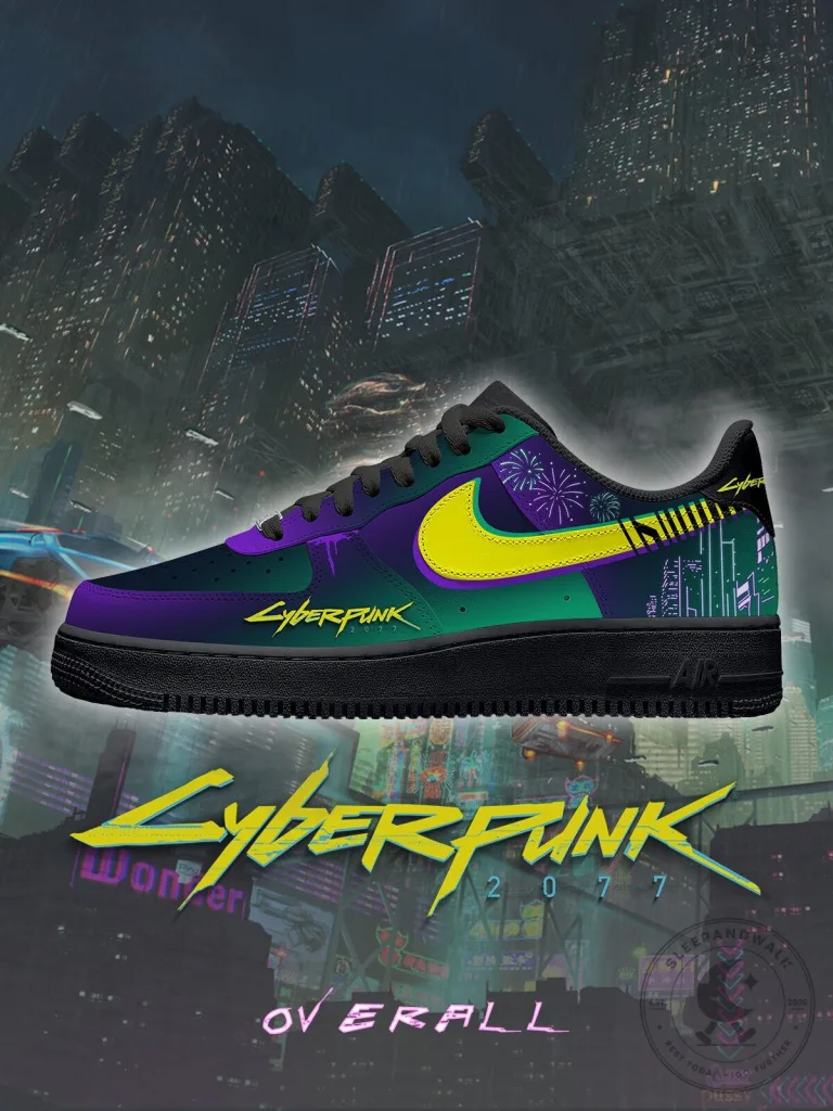 Cyberpunk 2077 Overall Custom Air-Style Sneakers Video Game Shoes 24 Cyberpunk 2077 Overall Custom Air-Style Sneakers Video Game Shoes