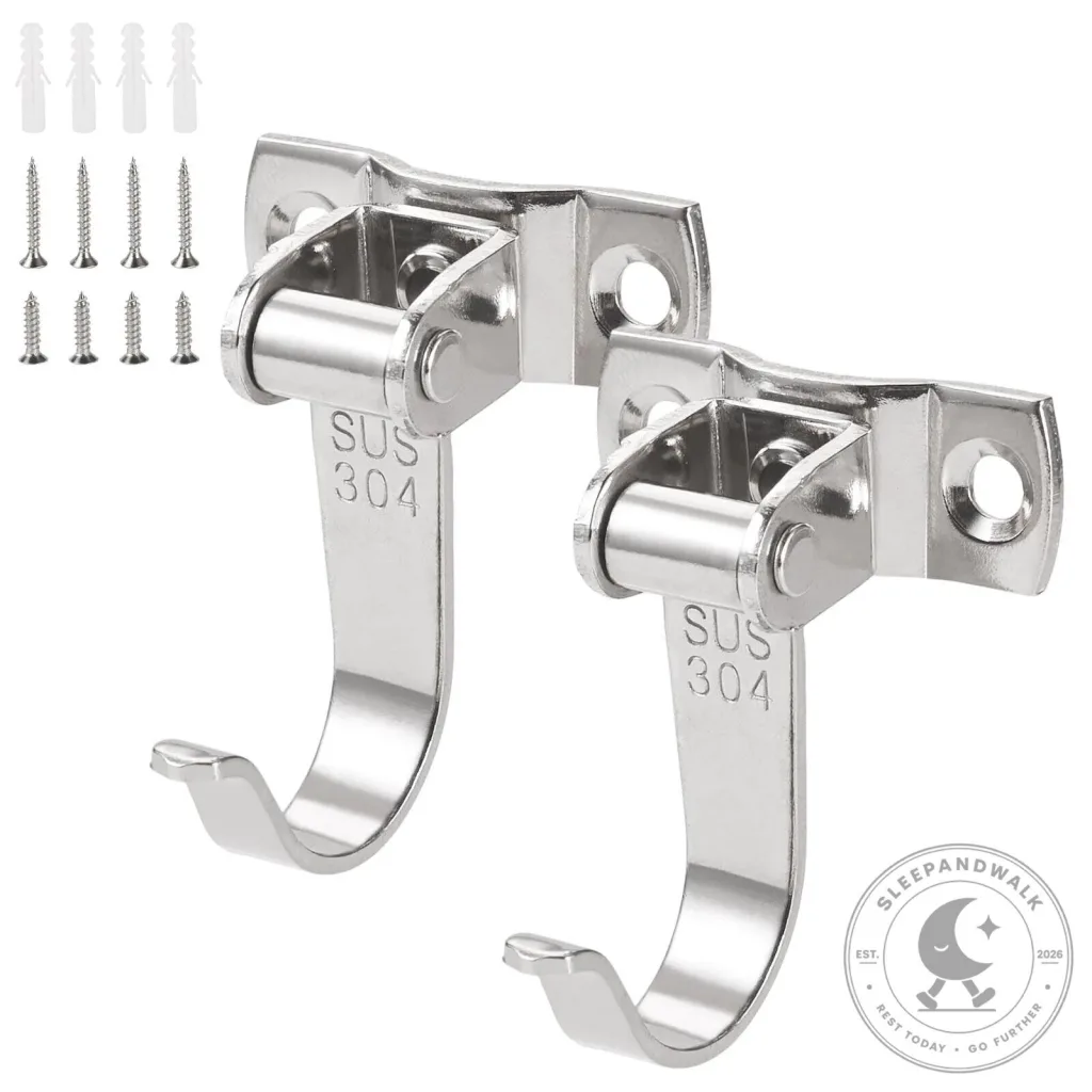 Heavy-Duty 360 Degree Swivel Wall Hooks J-Shaped Stainless Steel Hangers Heavy-Duty 360 Degree Swivel Wall Hooks J-Shaped Stainless Steel Hangers
