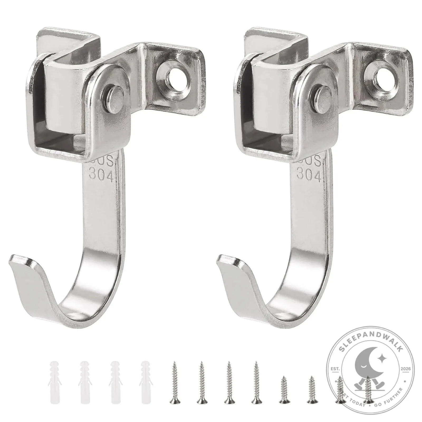 Heavy-Duty 360 Degree Swivel Wall Hooks J-Shaped Stainless Steel Hangers 11 Heavy-Duty 360 Degree Swivel Wall Hooks J-Shaped Stainless Steel Hangers