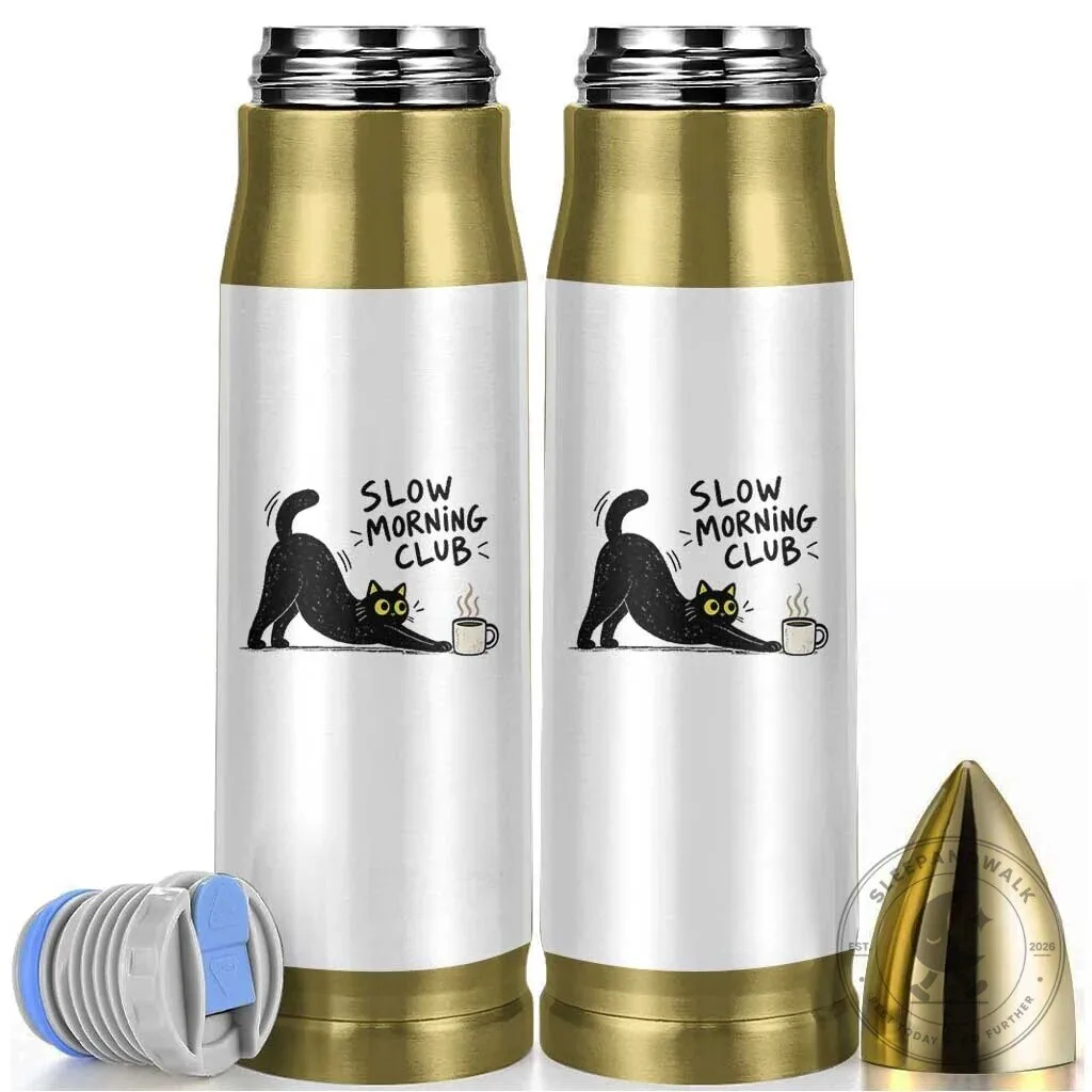 Slow Morning Club Funny Cat Meme Bullet Tumbler for Coffee Lovers 1 Slow Morning Club Funny Cat Meme Bullet Tumbler for Coffee Lovers