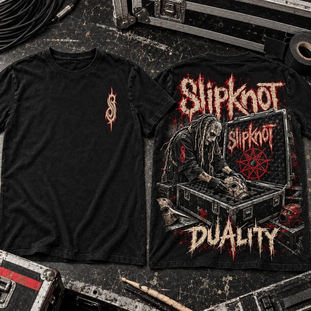 Slipknot Duality Masked Figure Black and Red Rock Band Concert T-Shirt Slipknot Duality Masked Figure Black and Red Rock Band Concert T-Shirt