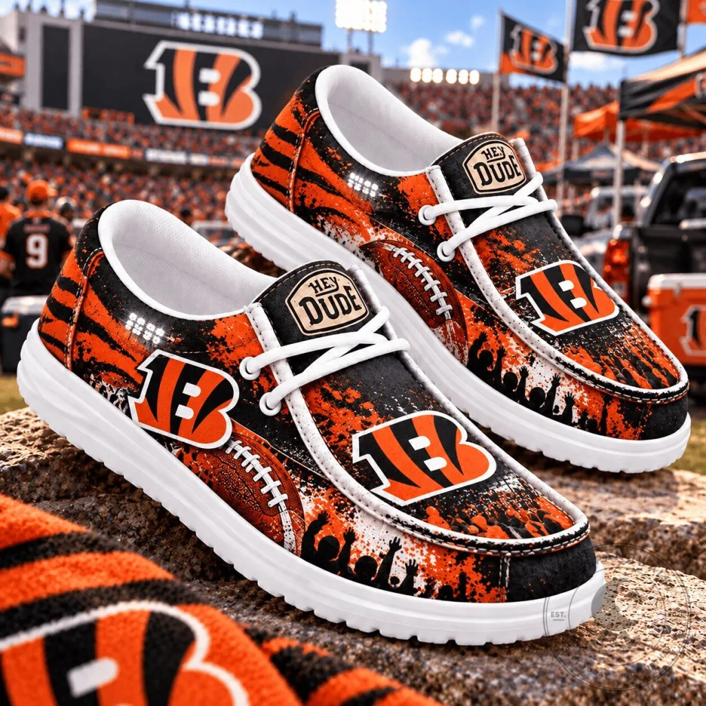 Cincinnati Bengals NFL Football Gameday Spirit Loafer Shoes for Men and Women Cincinnati Bengals NFL Football Gameday Spirit Loafer Shoes for Men and Women