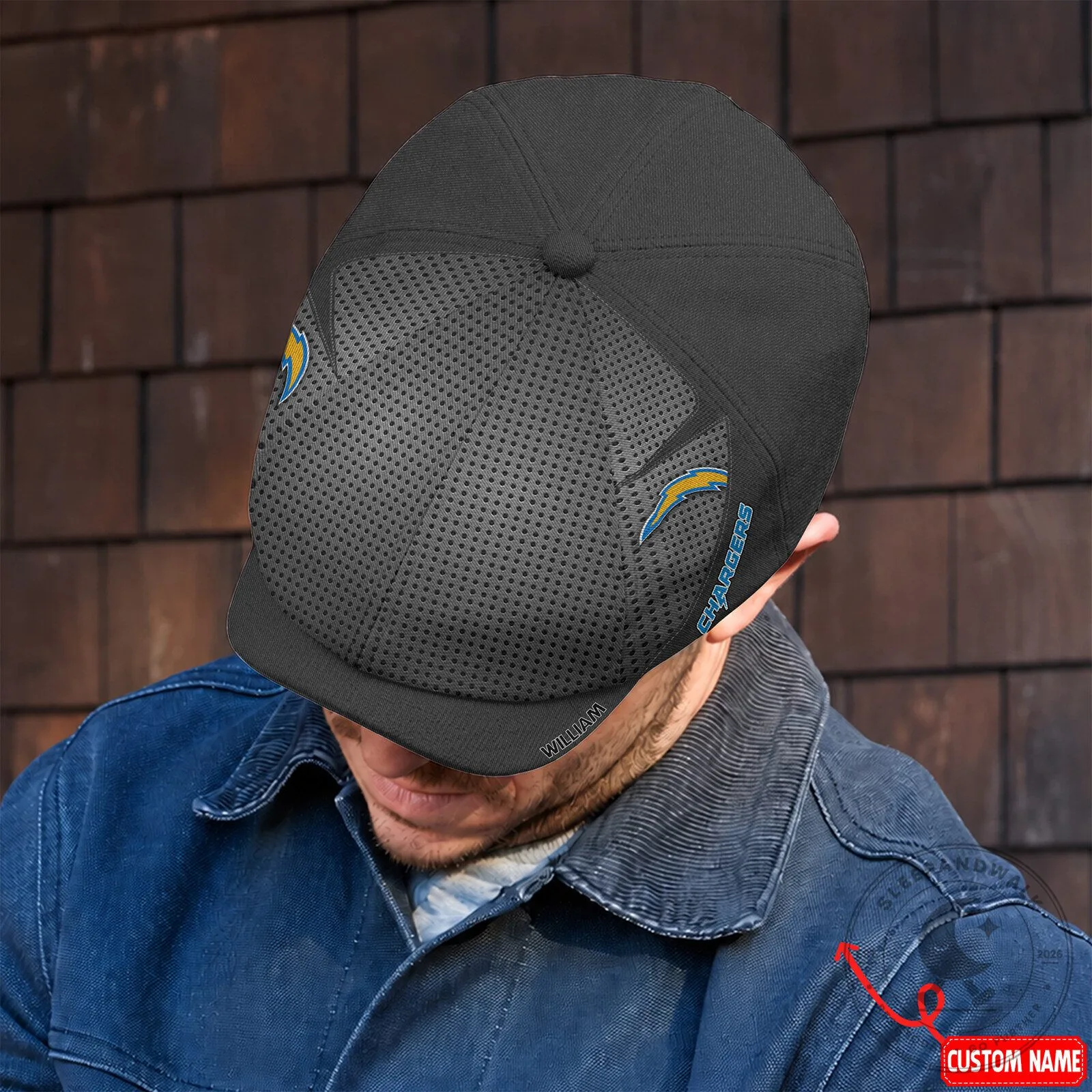 Los Angeles Chargers NFL Football Team Black Newsboy Cap Hat