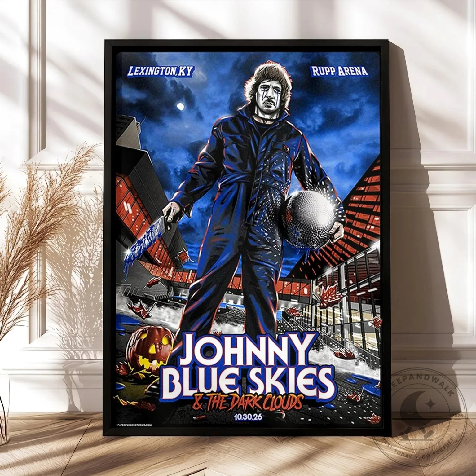 Johnny Blue Skies Lexington Kentucky Rupp Arena Concert Halloween Poster